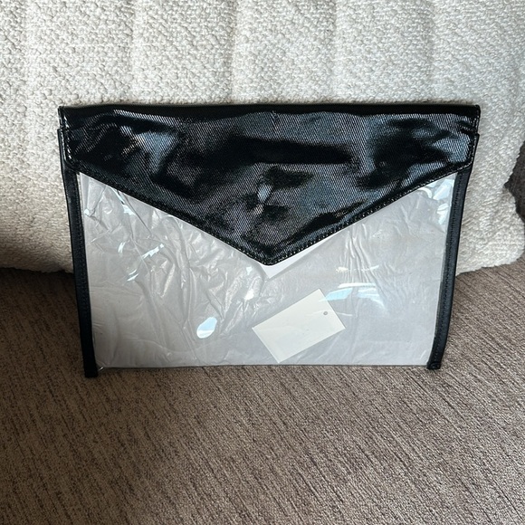 REBECCA MINKOFF Leo Leather White and Clear Clutch REBECCA MINKOFF Leo Clutch - Picture 5 of 7